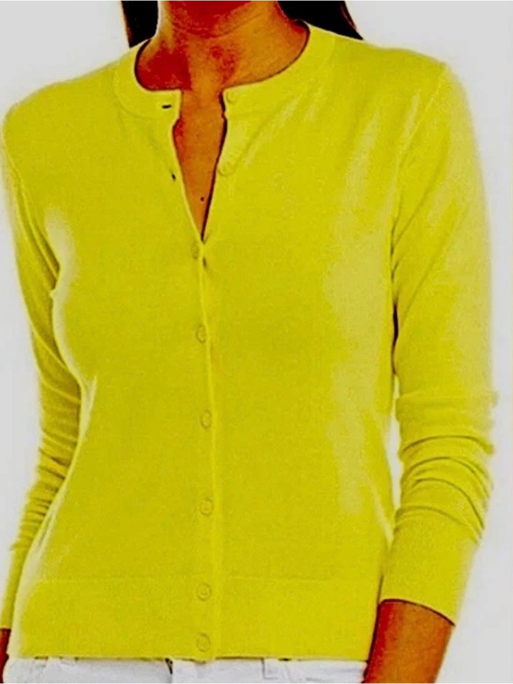 J. Crew Lemon Yellow Caryn Button Front Cardigan NWT